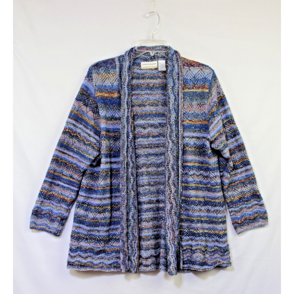 Alfred Dunner Multi Color Knit Cardigen Sz 1x Cotton Blend